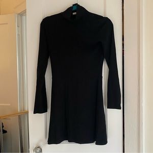 Reformation Maya Knit Mini Dress, Medium, Black